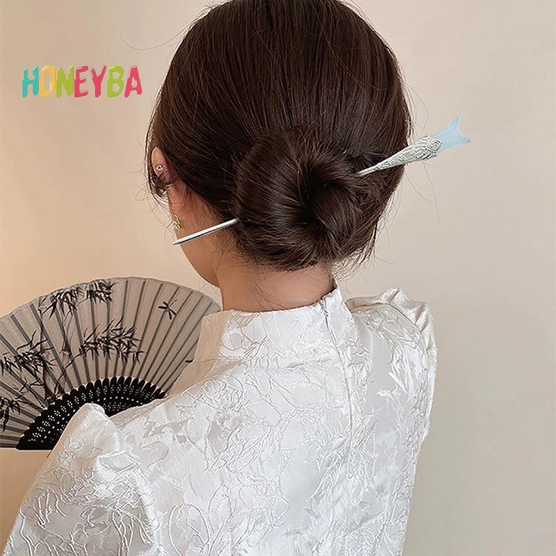 < Honeyba > Kẹp Tóc Trung Quốc Cổ Điển Dành Cho Nữ Ngôi Sao Hoa Tươi Handmade Kẹp Tóc Quyến Rũ Phụ Kiện Trang Sức Đồ Trang Trí Tóc