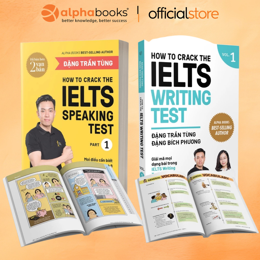 Sách - Combo How To Crack The Ielts Speaking + Writing Test - Vol1 (Bộ 2 Cuốn) - Gamma