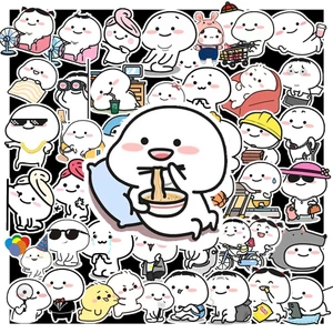 50 Sticker Cute Meme chống nước sticker dán laptop, điện thoại, đàn guitar, mũ bảo hiểm, vali