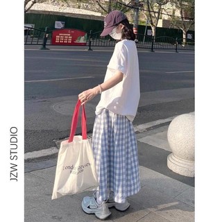 M-4XL Váy Dài Size Lớn Nữ [Chất Liệu Polyester Thoải Mái Thân Thiện Với Da Phong Cách Hàn Quốc Váy Xếp Ly Kẻ Sọc Trắng Xanh Váy Chữ a Váy Nữ Xuân Hè Phong Cách Preppy Cao Cấp Váy Giữa Chiều Dài Rời Ôm Hơn Nhìn Size Lớn Quần Áo Nữ