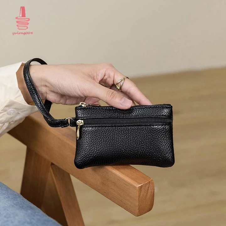 Ví nữ Ví da nữ Ví đựng thẻ Ví đựng tiền xu Ví ngắn Ví nhỏ Dây kéo Móc khóa Túi ly hợp Ví VN – 4