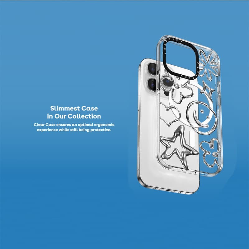 Casetify X Hộp đựng họa tiết nước cười Tác động trong suốt Vỏ hút từ tính cho iPhone 16 / 15 / 14 / 13 Pro Max | Mặt sau Acrylic bảo vệ quân sự với bao bì cao cấp