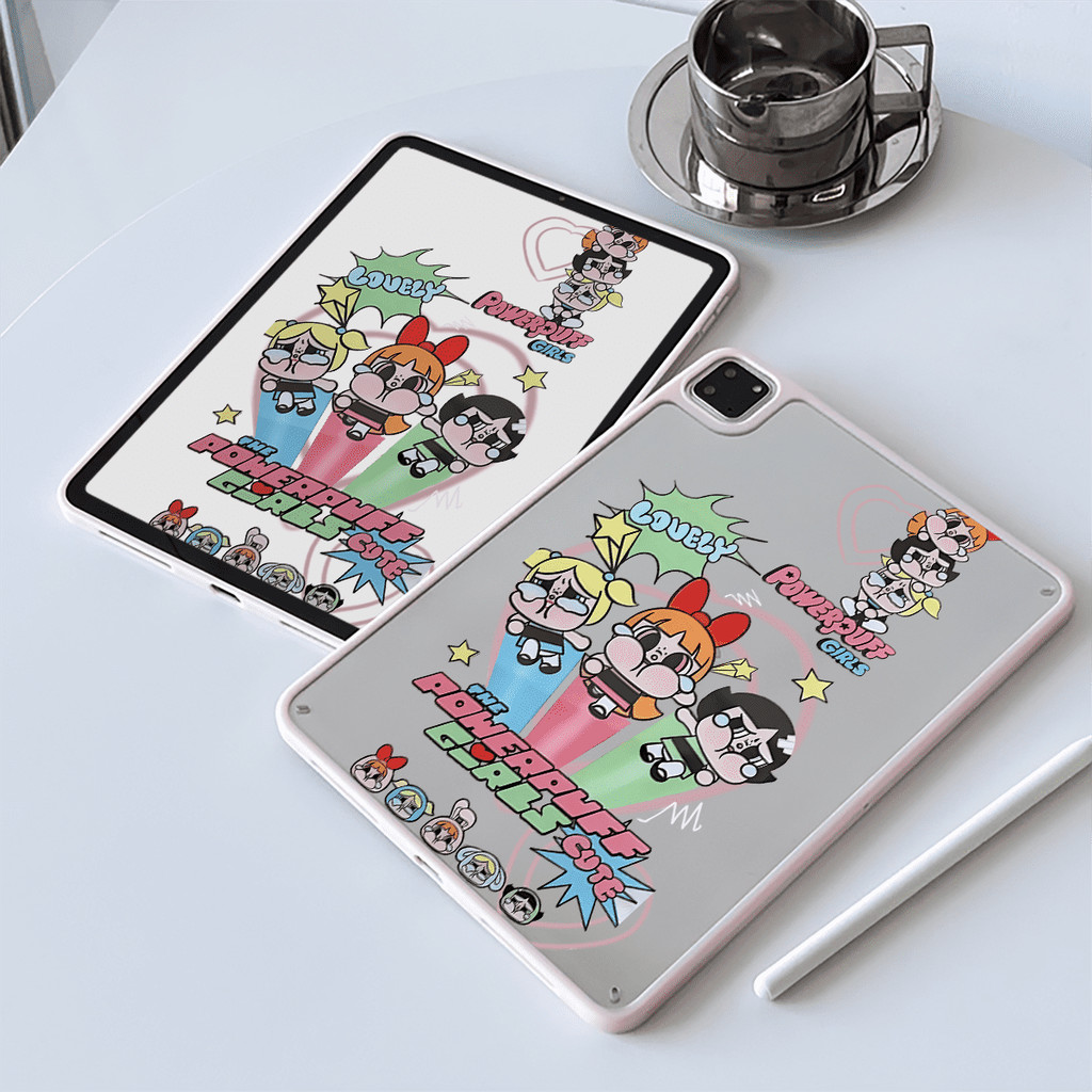 Vỏ Acrylic Cứng Ba Cô Gái Họa Tiết Dành Cho IPad 7 8 9 10 11 Air3 Air4 Air5 Air6 Air 11 M2 2024 10.9 "Pro10.5 10.2" Pro11 2018 2020 2021 2022 M4 2024 2025