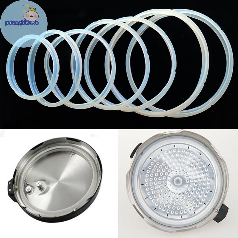 Pufangbliss 18 / 20 / 22 / 24cm Silicon Cao Su Gioăng Nồi Nắp Niêm Phong Vòng Nồi Áp Lực Điện Thay Thế Cho 2-6L Nồi Gioăng VN