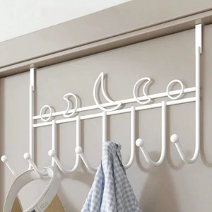 Giá 7 móc treo đồ cài phía sau cánh cửa bằng thép sơn tĩnh điện cứng cáp