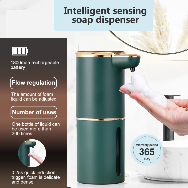 Hộp đựng xà phòng tự động MỚI Hộp đựng xà phòng tạo bọt không chạm 340ml USB có thể sạc lại bằng điện có thể điều chỉnh cho gia đình