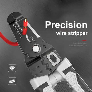 Kìm Tuốt Dây Điện 4mm Đa Năng 10 Trong 1 – Thép Gió HSS, Lò Xo Ẩn, Dụng Cụ Sửa Chữa Tiện Lợi