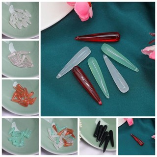Trang sức nhựa giả đá tự nhiên và ngọc: kẹp tóc giọt nước, tua rua cổ điển và mặt dây chuyền