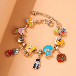 Vòng tay SpongeBob Patrick BFF Good Friends Bikini Bottom Mr. Krabs Squidward Pineapple House Vòng tay hoạt hình BUTU