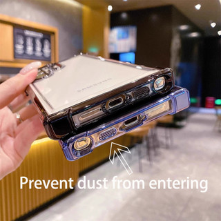 Ốp lưng chống sốc mạ trong suốt sang trọng cho Samsung Galaxy S24 S23 FE S22 S21 S20 Plus Note10 20 Vỏ giáp mềm siêu silicon