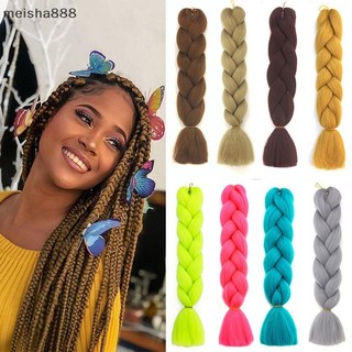 Meisha888 1PC Đơn Sắc Bện Tóc Phần Mở Rộng Tóc Jumbo Nhiều Màu Sắc Xoắn Châu Phi Bẩn Bím Tóc Giả Dreadlocks DIY Trang Trí