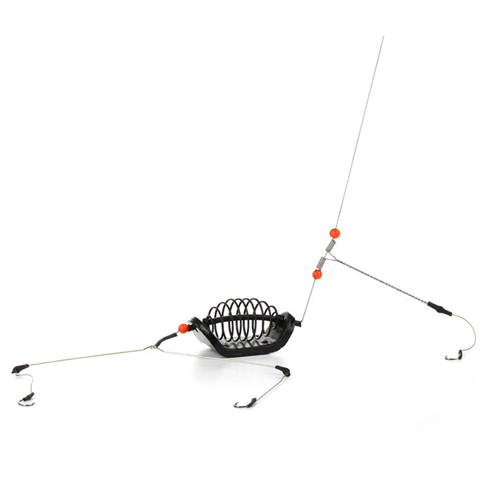 Fishing Baits Baits Black Cages Hook Feeder Fishing Kit Set Sporting Goods[SECL]