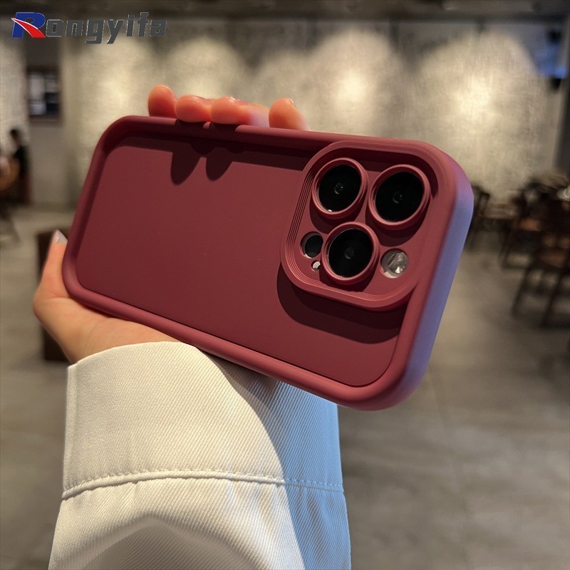 Ốp Điện Thoại Dày Màu Trơn Cho Realme Narzo 60 Pro 10 Pro Plus 30 20A 10 10A C11 6 Pro 6s 7 8 5G V5 V20 V11 V13 V30 V30T Vỏ Cặp Đôi Vỏ TPU Mềm Chống Rơi