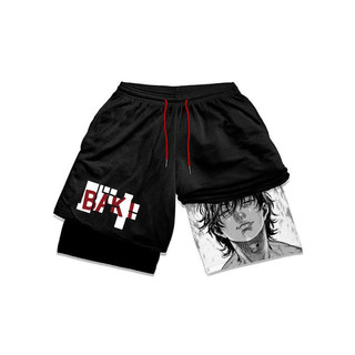Mùa Hè Anime Mồ Hôi Ngựa Thể Dục Quần Short Nam In Hình Truyện Tranh Tập Luyện Nhanh Khô Chạy Bộ Hiệu Suất Quần Short Lưới Đi Biển Thể Thao Mồ Hôi
