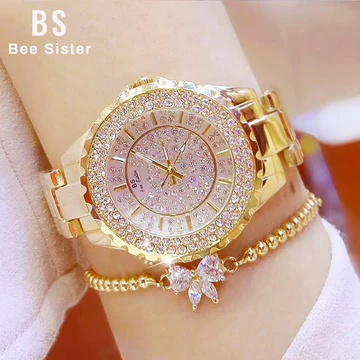 Đồng Hồ Nữ Vàng Thương Hiệu Cao Cấp Kim Cương Thạch Anh Nữ Đồng Hồ Đeo Tay Đồng Hồ Thép Không Gỉ Đồng Hồ Nữ relogio feminino 2022
