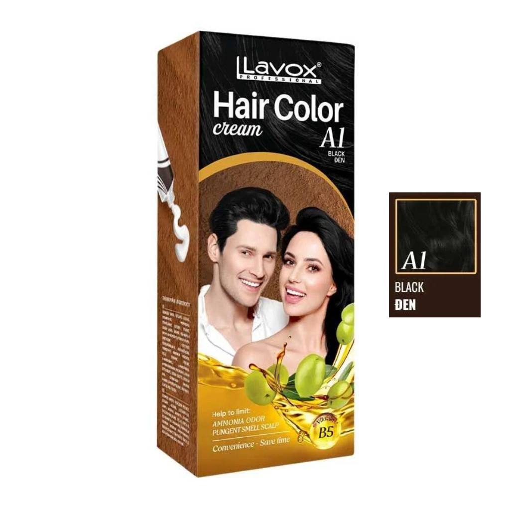Kem Nhuộm Tóc Phủ Bạc Lavox Hair Color Cream 5 Màu Thời Thượng, Tự
