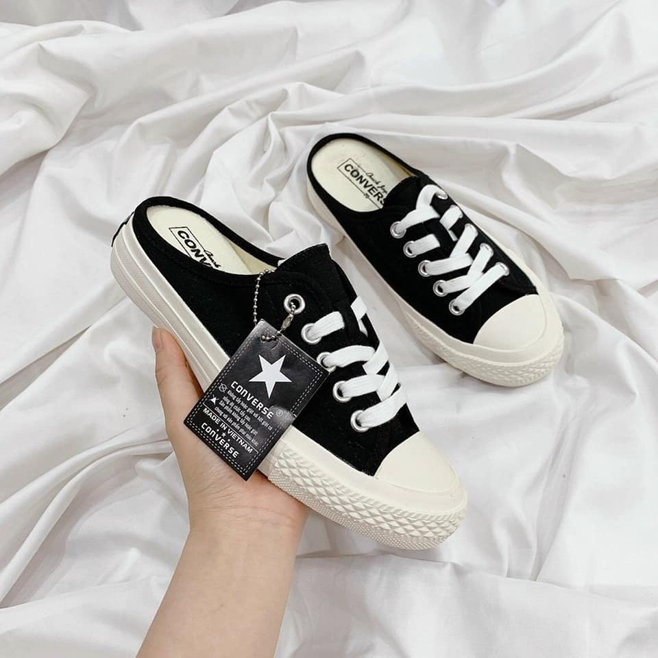 Gi y S c Converse Full Box N en Tr ng Cao C p Sneaker p Got M i R23 Shopee Vi t Nam