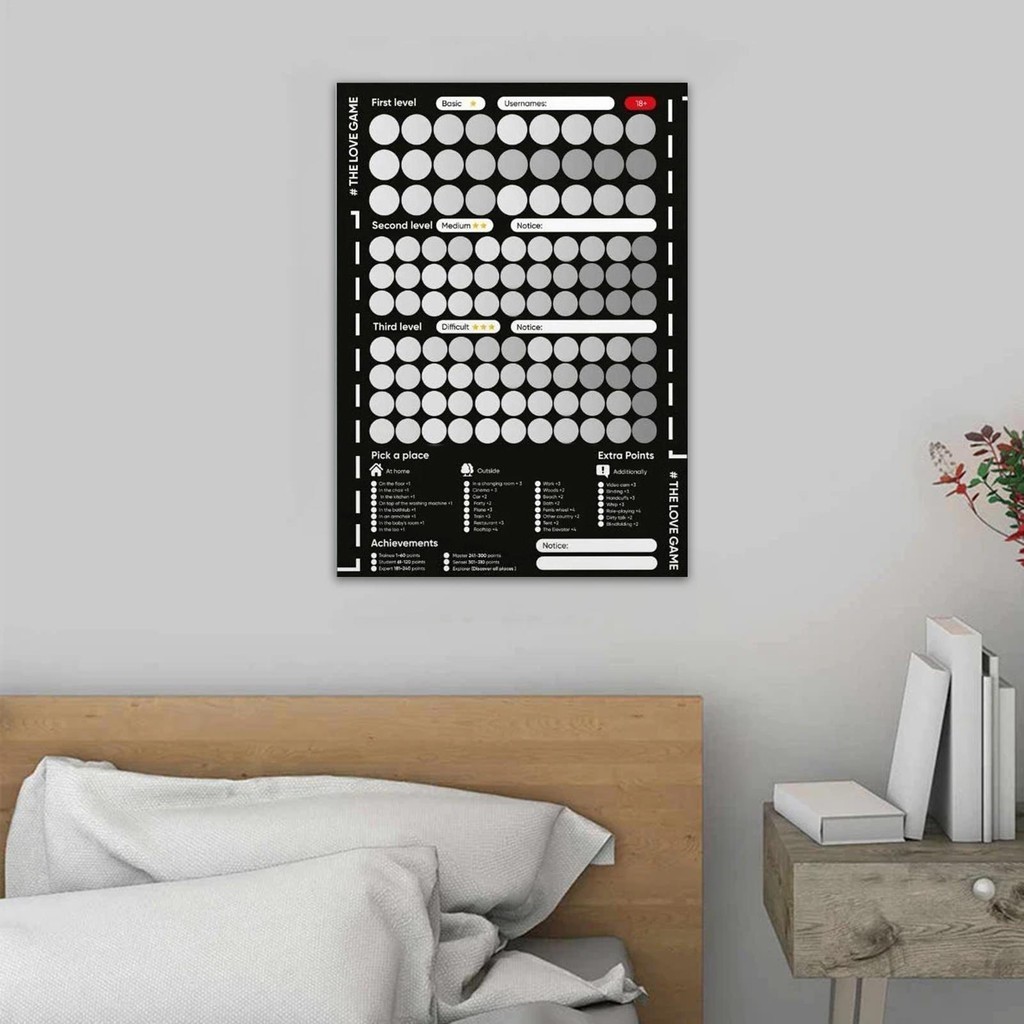 100 Điều Phải Làm Giữa Các Cặp Đôi Ngày Đêm Trầy Xước Ý Tưởng Cặp Đôi Trò Chơi Xước Poster Ngày Lễ Tình Nhân Quà Tặng shopidaevn