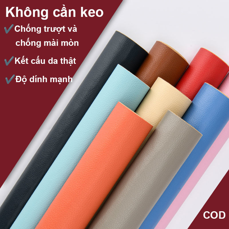 Miếng Dán Giả Da Tự Dính，Miếng dán vải da PU cỡ lớn，Có thể dùng để sửa chữa đồ nội thất bằng da như ghế sofa