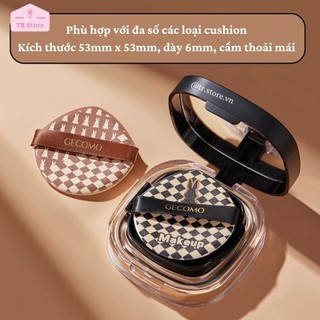 Mút tán phấn nền và cushion Gecomo phiên bản caro chess play bàn cờ cao cấp kèm hộp đựng