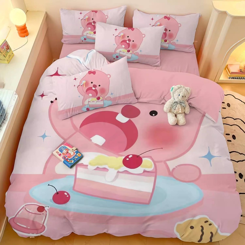 Ps1 Dễ Thương Loopy 3IN1 Phù Hợp Với Bộ Chăn Ga Gối Chăn Gối Ký Túc Xá Nhà Phòng Ngủ Có Thể Giặt SP1
