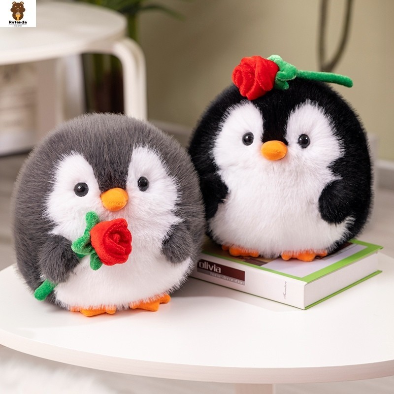Rytanda Penguin Sang Trọng Đồ Chơi Gấu Bông Búp Bê Dễ Thương Hoa Hồng Chim Cánh Cụt Búp Bê Sang Trọng Làm Đầy Động Vật Quà Tặng Cho Sinh Nhật Trẻ Em Và Bạn Gái Quà Tặng