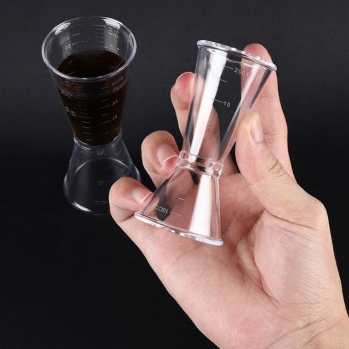 Ly đong jigger 2 đầu pha chế nhựa/inox