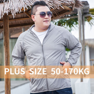 [Plus Size] 11XL Nam Dài Tay Có Mũ Trùm Đầu UPF50 Chống Tia UV Mỏng Đi Biển Ngoài Trời Oversize Áo Khoác Chống Nắng