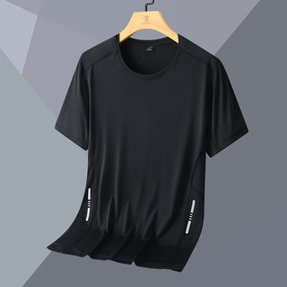 [Plus Size] 8XL 7XL Áo nam khô nhanh ngoài trời thể thao thun chạy bộ Nylon cỡ lớn Áo thun lưới lụa băng