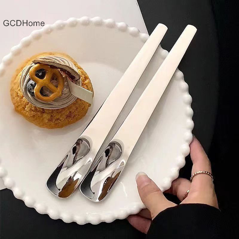 Gcdhome Thìa Không Gỉ Muỗng Cà Phê Tay Cầm Dài Trộn Khuấy Cà Phê Trà Thìa Tráng Miệng Kem Nhà Bếp Bộ Đồ Ăn HOT