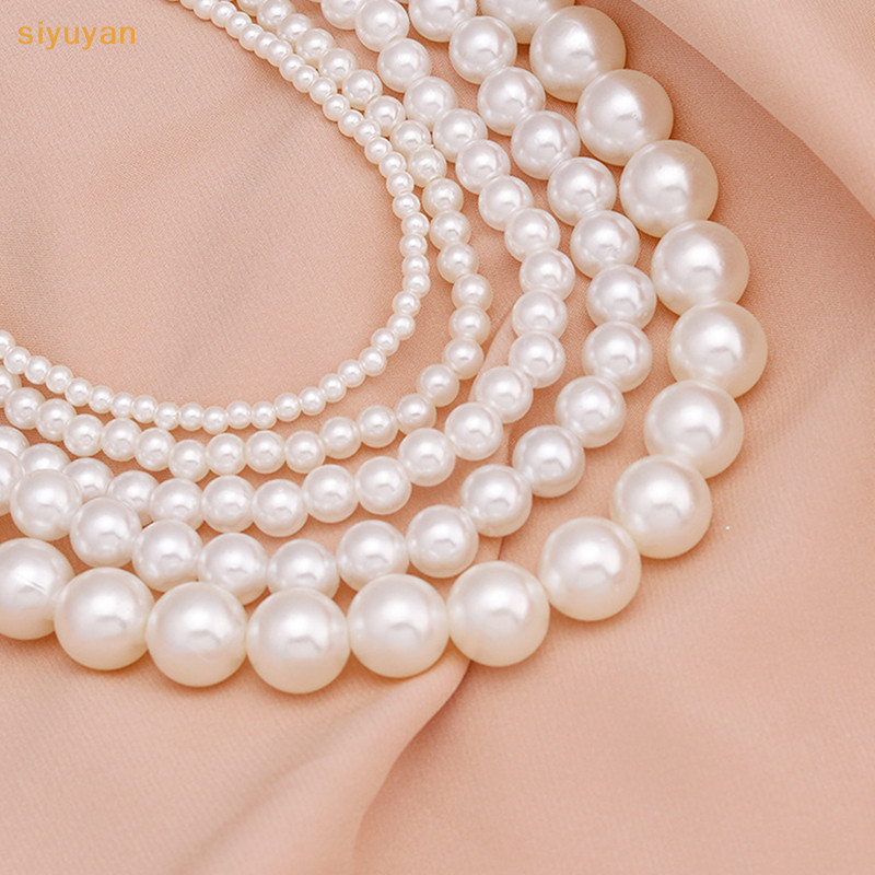Siyuyan Thời Trang Đơn Giản Tính Khí Ngọc Trai Xương Đòn Dây Xích Dành Cho Nữ Cô Gái Cổ Điển Thanh Lịch Cưới Vòng Cổ Trang Sức Phụ Kiện Quà Tặng VN