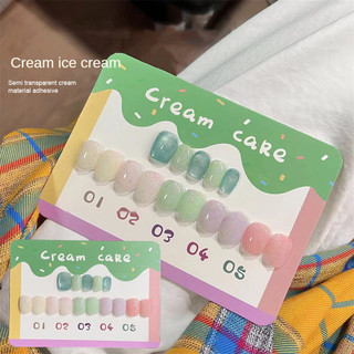 Xeijayi Ice Cream Series Nail Polish Gel Chất liệu kem bán trong suốt Keo dán quang trị liệu móng tay nghệ thuật làm móng tay cho tiệm làm móng tay 10ml