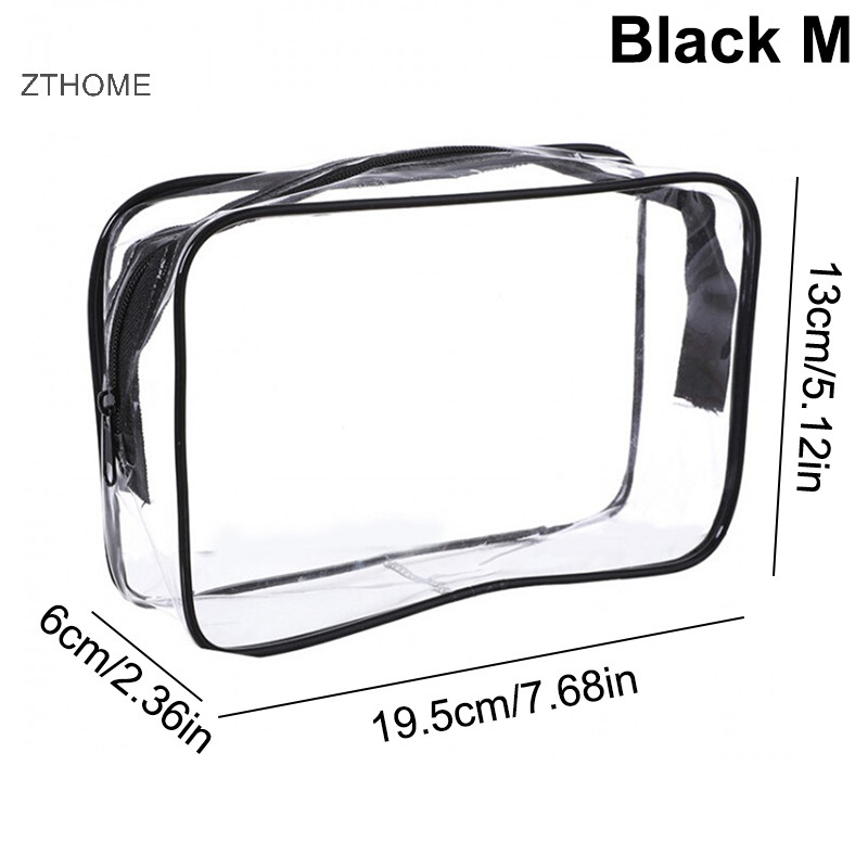 Zthome Túi Đựng Mỹ Phẩm Trong Suốt PVC Nữ Dây Kéo Trong Suốt Túi Trang Điểm Làm Đẹp Du Lịch Trang Điểm Tổ Chức Bảo Quản Tắm Vệ Sinh Túi Giặt HOT