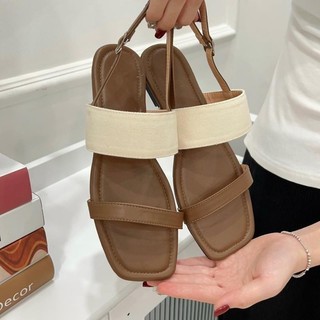 Sandal dáng bệt chất liệu Canvas bền và chắc chắn Giày Bánh bèo Sandal canvas Shoes Nữ đi rất êm chân