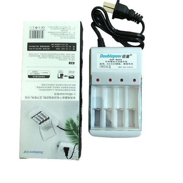 Bộ sạc pin tiểu Doublepow B02 pin sạc lại AA /AAA-kèm pin chính hãng