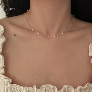 Julyhot Hợp Thời Trang Ngọc Trai Thanh Lịch Đính Hạt Vòng Cổ Dành Cho Nữ Bé Gái Thời Trang Tinh Tế Xương Đòn Dây Chuyền Trang Sức Dự Tiệc Phụ Kiện Quà Tặng Massivedeals