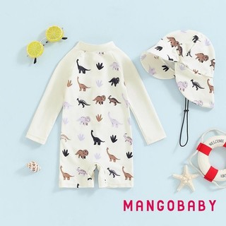 Mg-baby Boy Đồ Bơi Bộ Cá Voi Tay Dài Rash Guard Đồ Bơi Mũ Chống Nắng Tập Đi Tắm Phù Hợp Với Trang Phục