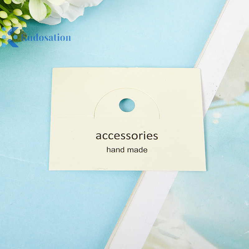 Kudosation 50 Chiếc Phụ Kiện Tóc Dễ Thương Bìa Cứng Hiển Thị Thẻ Nhãn Phẳng Miệng Túi Đựng Thẻ Tông Gói Tóc Thủ Công Treo Thẻ Thẻ Gói