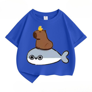 2024 Hoạt Hình In Hình Dễ Thương Capybara Áo Thun Trẻ Em Mùa Hè Tay Ngắn Áo Sơ Mi Thường Ngày Để Mặc Hàng Ngày