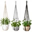 JUNYUE88US Móc treo dây bông Chậu hoa, Giá đỡ chậu hoa thủ công Boho, Sáng tạo bền bỉ Thiết kế rỗng Móc treo cây làm vườn ngoài trời