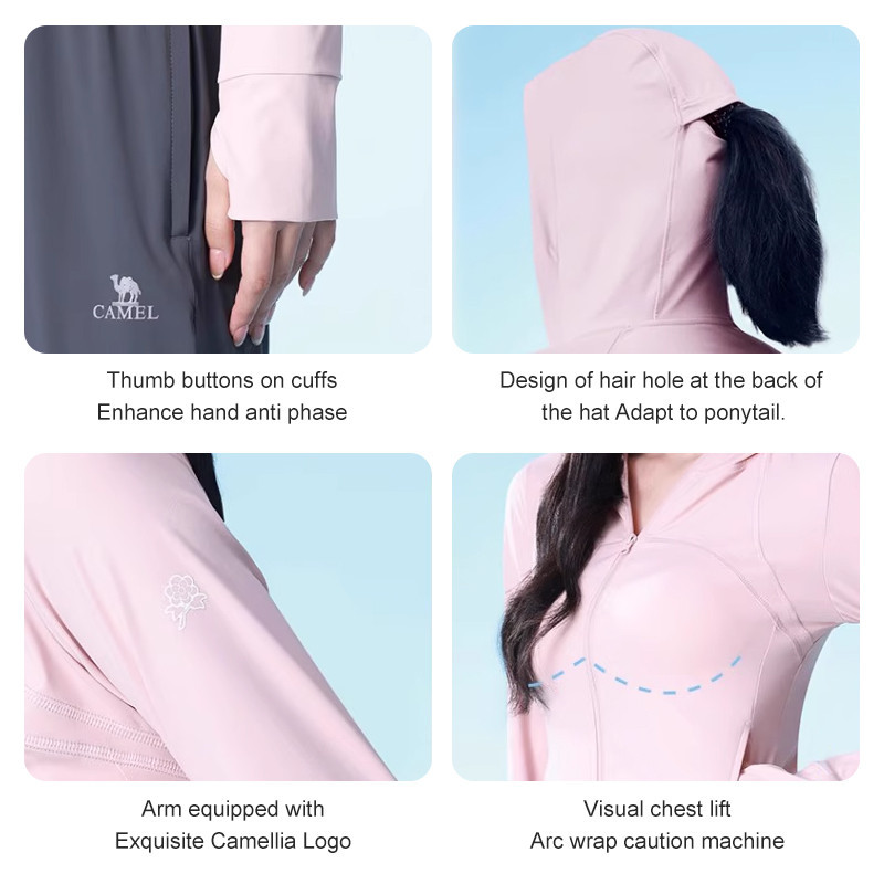 Ảnh CAMEL CROWN Áo khoác Ice Silk chống nắng cho nữ 4