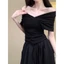Áo cộc kiểu nữ trễ vai ôm body chất liệu thun co giãn hottrend xu hướng Hàn hàng QCCC MT33 SP180