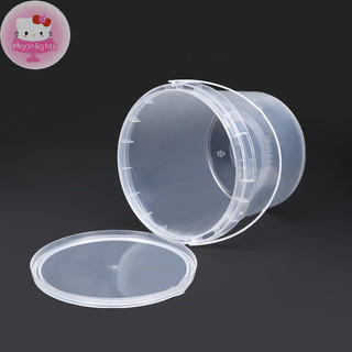 Xô + Nắp Nhựa Moonlights 150ML-1500ML - Trắng Trống Có Tay Cầm - Thùng Đựng Thực Phẩm Lớn EN
