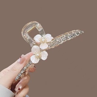 Mauropoli [Sẵn Sàng] Kẹp Tóc Hoa Mộc Lan Cao Cấp Phong Cách Mới Nữ Đầu Lưng Tinh Tế Kẹp Cá Mập Lớn Sang Trọng Tóc