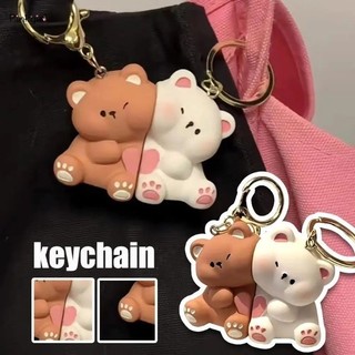 Cặp Đôi Từ Tính Gấu Dễ Thương Mặt Dây Chuyền Móc Khóa Ngọt Ba Lô Nam Châm Quyến Rũ Móc Khóa Xe Móc Khóa Người Bạn Tốt Nhất Quà Tặng