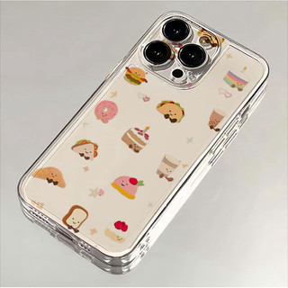 Ốp Cho VIVO V23E Y16 V20 V25 5G V27 Pro V40 Lite Y76 Y35 V21E Y22 Y22S V20SE Bánh Mì Thạch Mèo Vui Nhộn Sang Trọng Trong Suốt Vỏ Điện Thoại Hoạt Hình Mềm Mại Dễ Thương