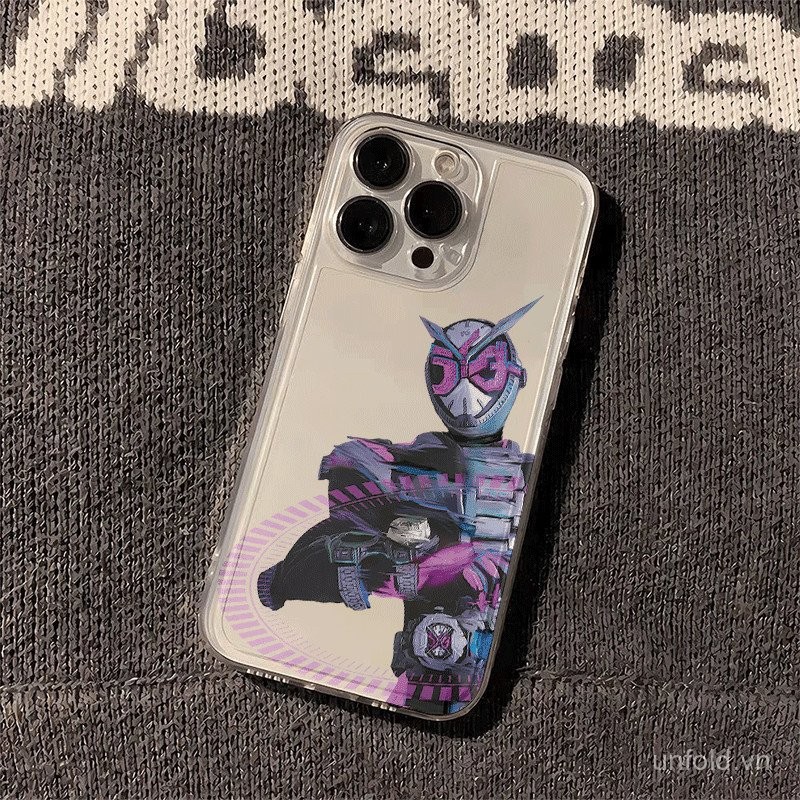 Ốp điện thoại phong cách tranh sơn dầu Kamen Rider phong cách anime QYJS tương thích với iPhone 16 15 14 13 PoMax 11 12 PRO X XS XR XSMAX 14 15 16 PLUS 7 8 Plus, ốp mềm trong suốt AQ0T