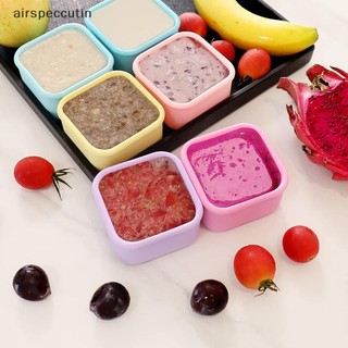 Airspecutin Hộp Cơm Trưa Silicon Kín Hộp Bento Ngoài Trời Lò Vi Sóng Silicon Hộp Đựng Nhỏ Hộp Cơm Trưa Khuôn Mùa Hè Ăn Nhẹ EN