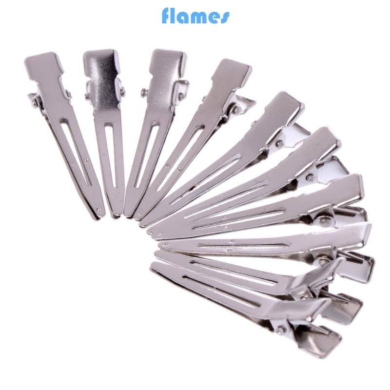 10pcs Modish Flat Metal Single Prong Alligator Hair Clips Barrette For Bows DIY