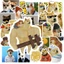 Hộp 50 Sticker Hình CHEEMS MEME Decal Phản Quang 7 Màu Halogram Chống Nước NSX Gì Cũng In | MS: 000211